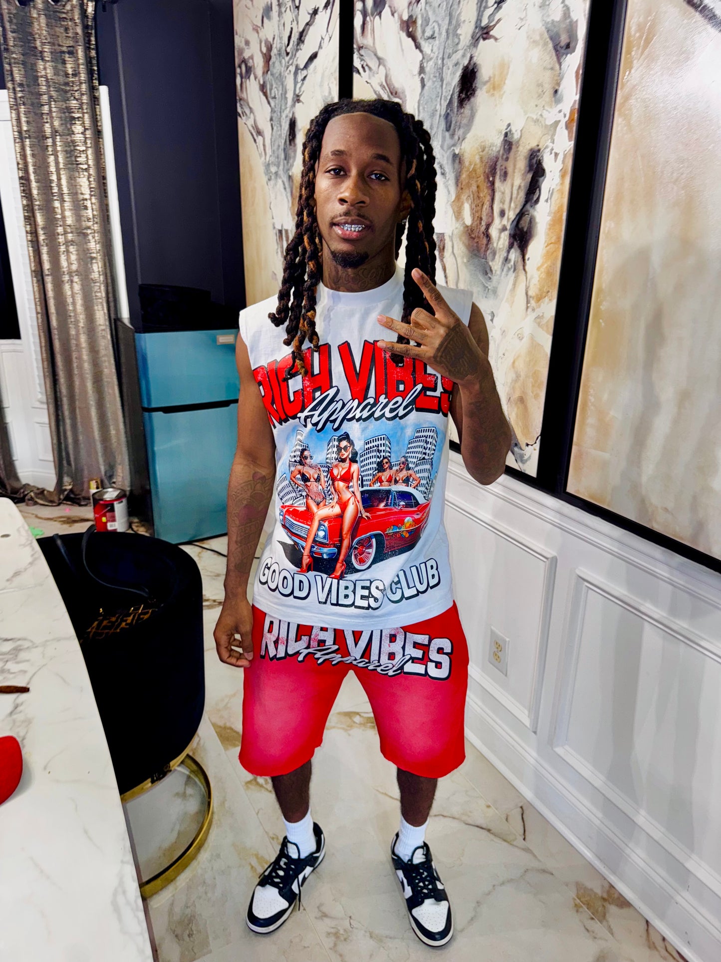 GOOD VIBE$ CLUB SLEEVELESS SET 💯