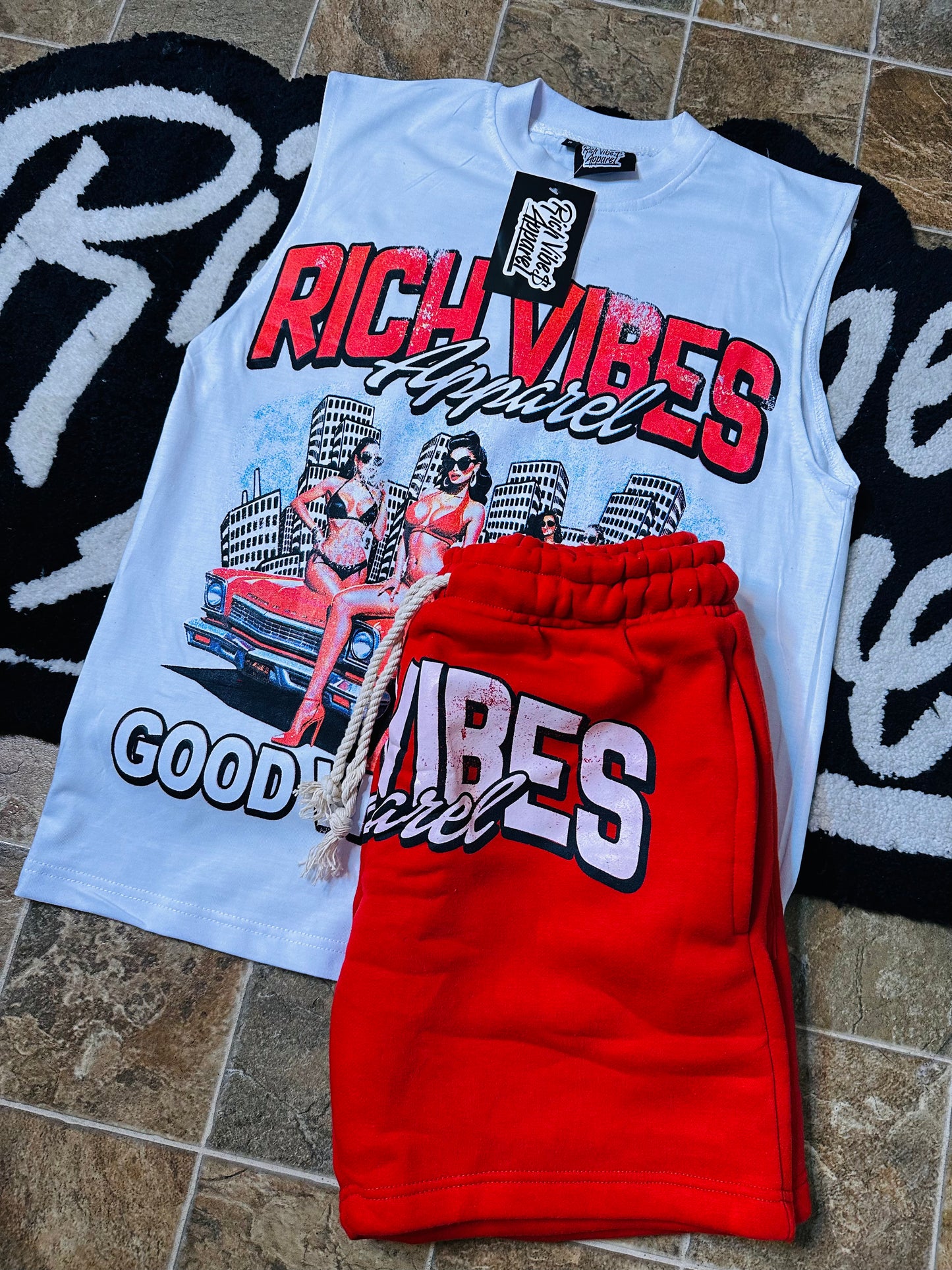 GOOD VIBE$ CLUB SLEEVELESS SET 💯