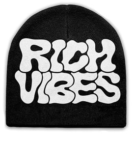 BLACK RICH VIBES Skully Beanies ❄️ - Rich Vibes Apparel