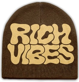 BROWN/TAN BROWN RICH VIBES Skully Beanies ❄️ - Rich Vibes Apparel