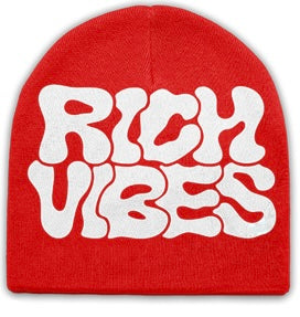 RED RICH VIBES Skully Beanies ❄️ - Rich Vibes Apparel