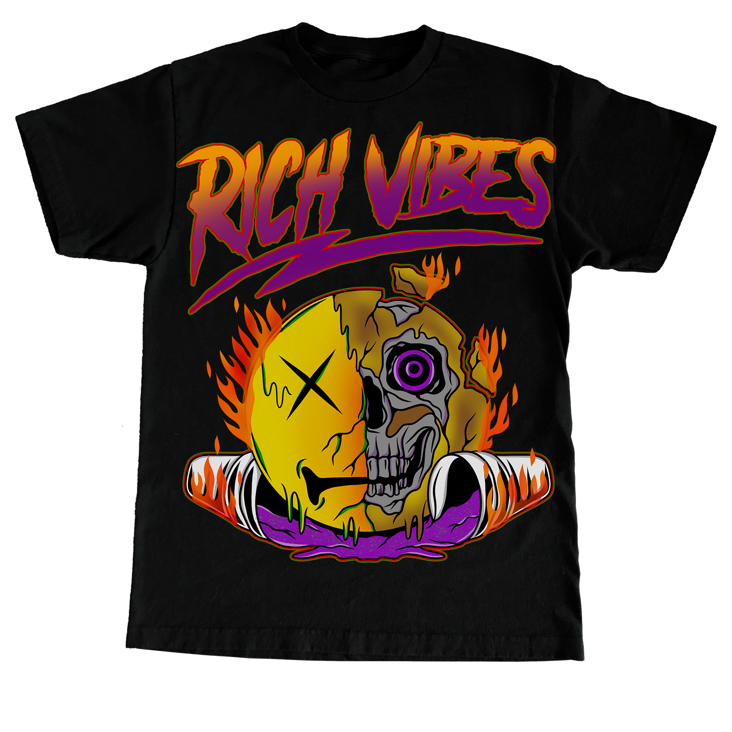 BLACK Rxch Cyborg Graphic Tees - Rich Vibes Apparel