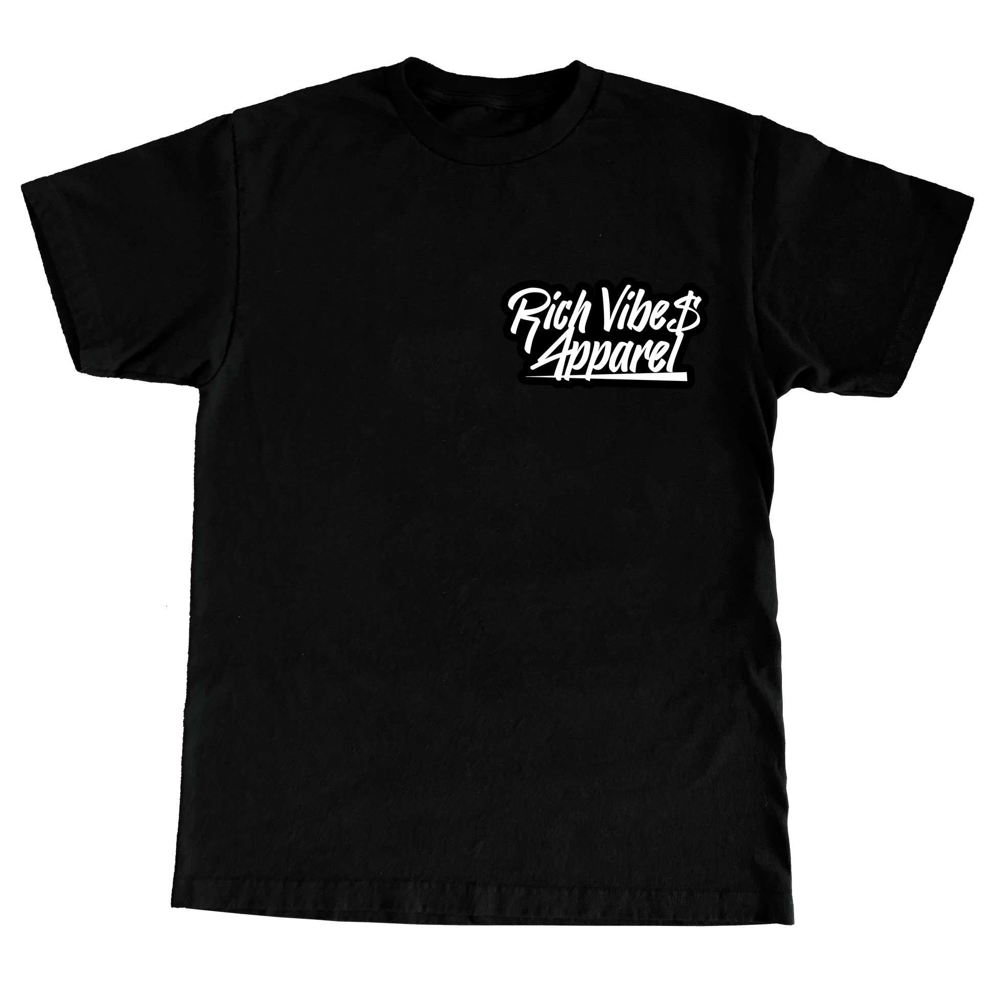 BLACK RICH VIBES HU$TLER T-SHIRT🦅 - Rich Vibes Apparel