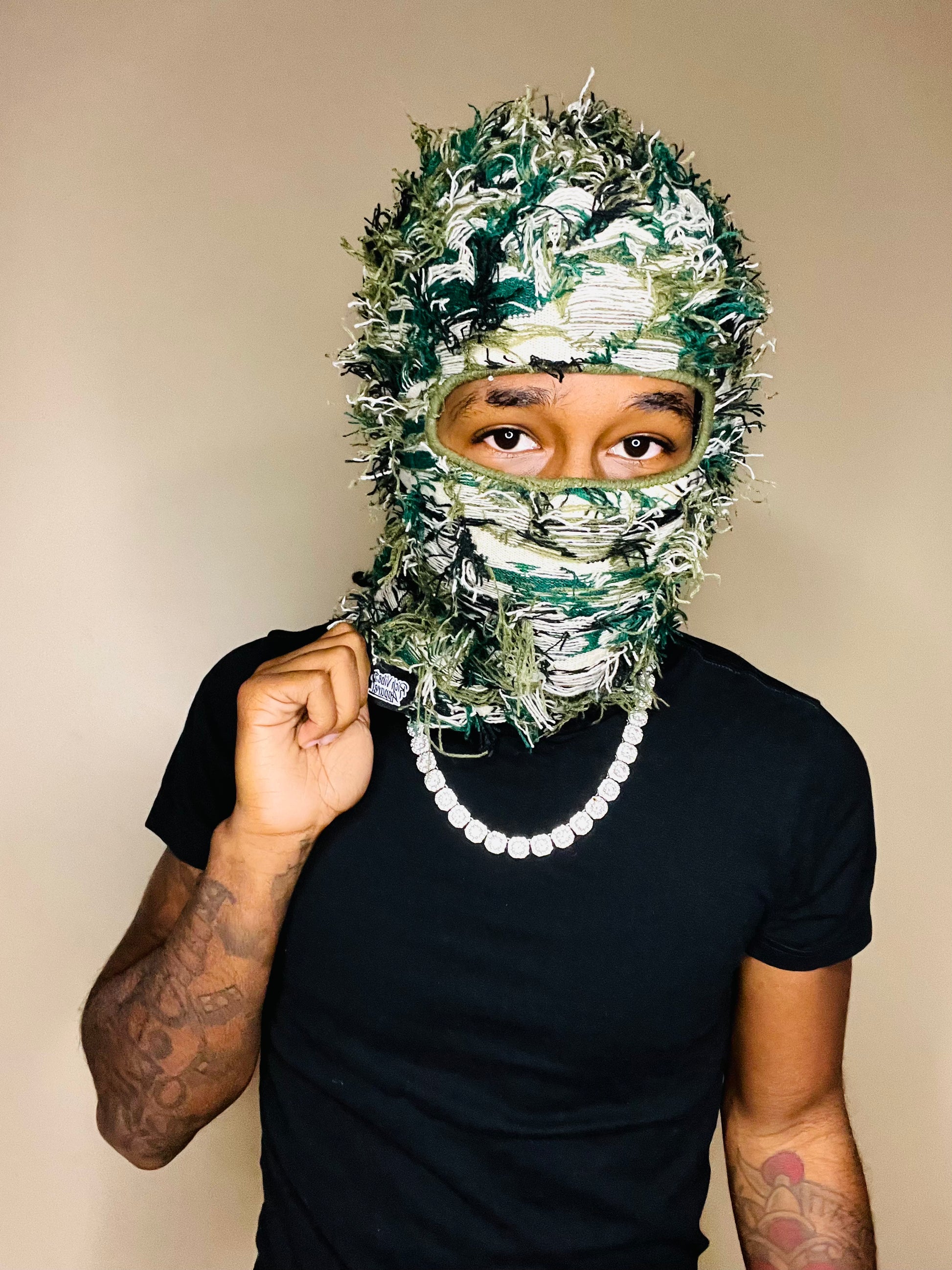 CAMO Distressed Balaclava - Rich Vibes Apparel