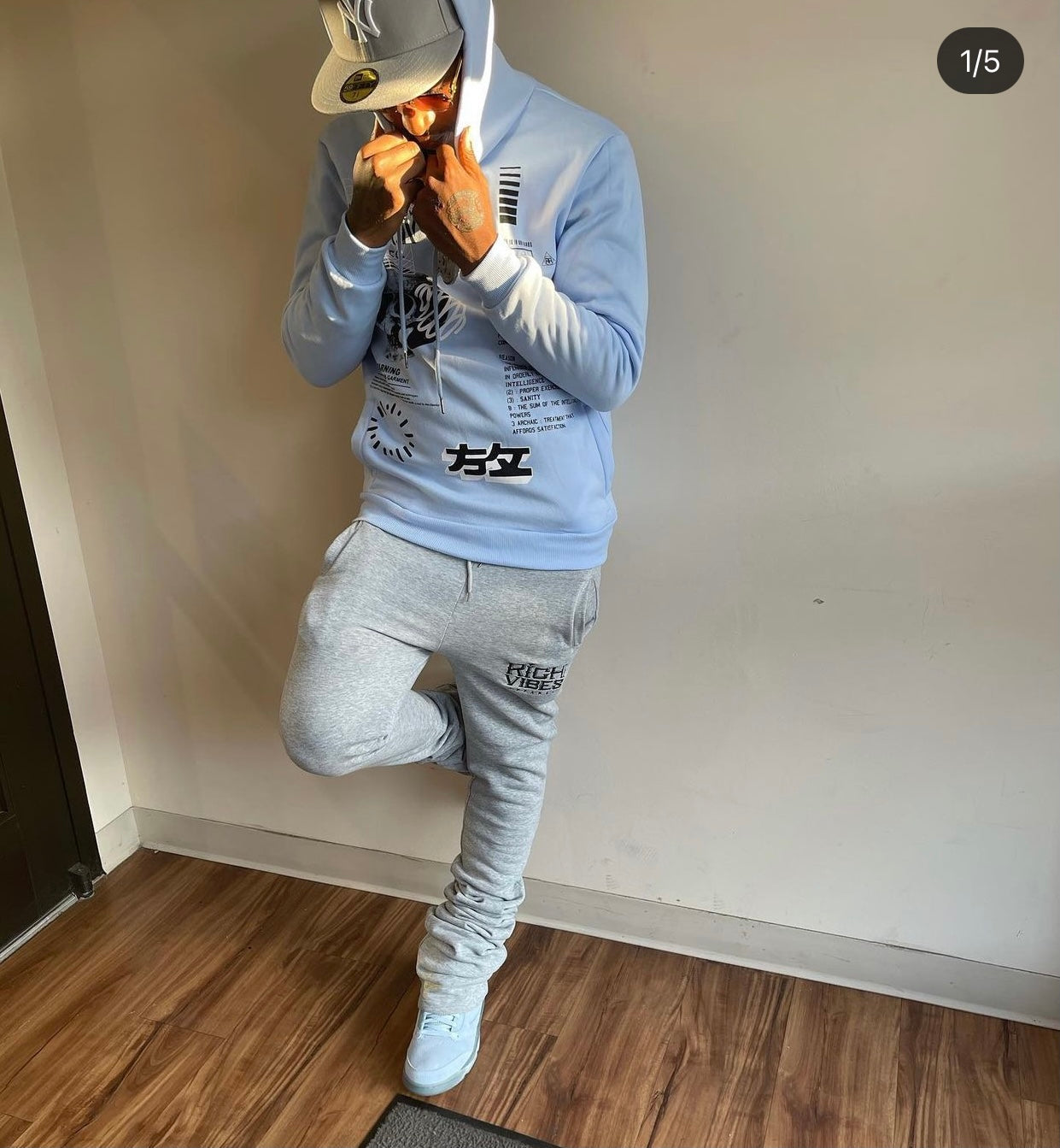 Light Grey' Stacked Cozy Sweatpants' 🥶 - Rich Vibes Apparel