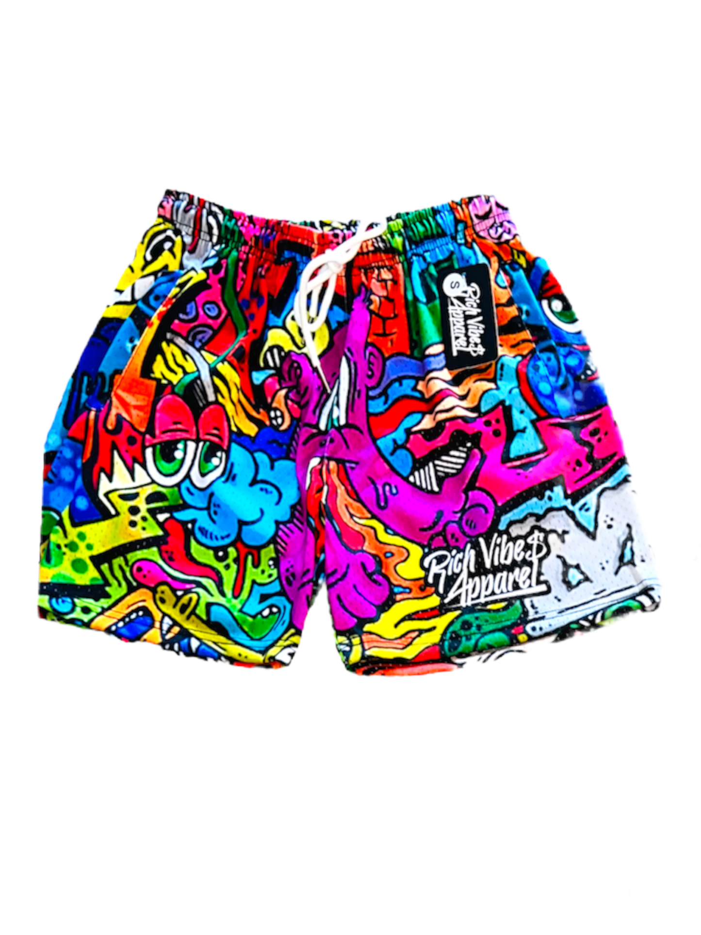 Grafitti Mesh Shorts 👻 - Rich Vibes Apparel