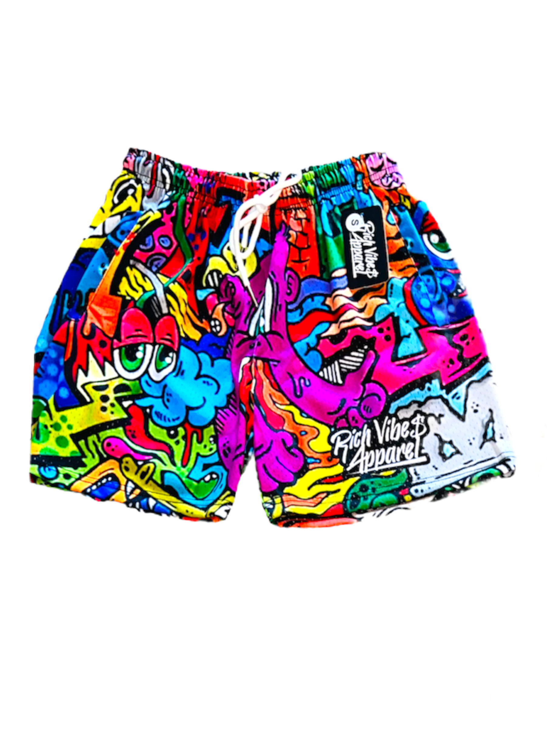 Grafitti Mesh Shorts 👻 - Rich Vibes Apparel