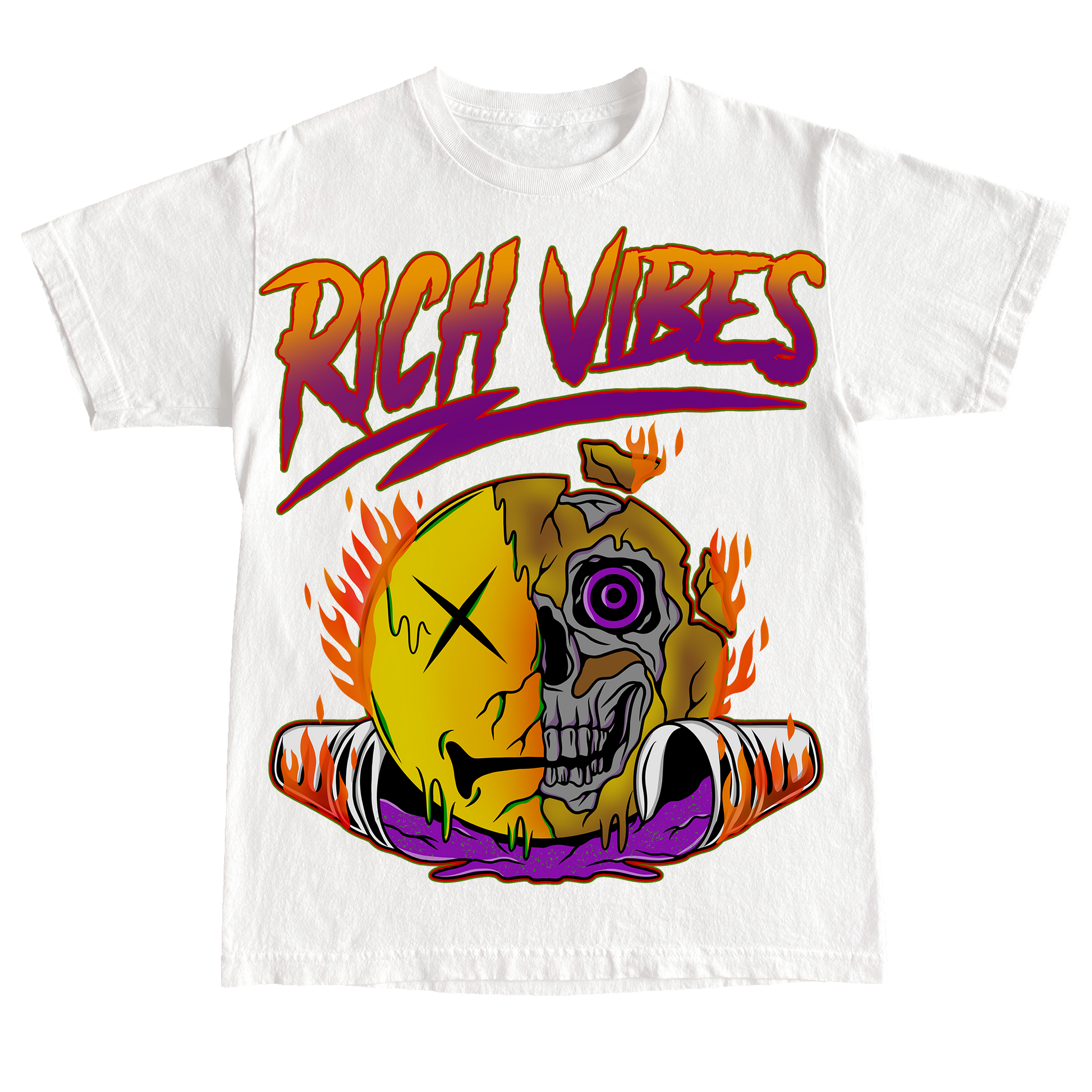 WHITE Rxch Cyborg Graphic Tees - Rich Vibes Apparel