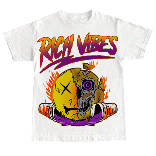 WHITE Rxch Cyborg Graphic Tees - Rich Vibes Apparel