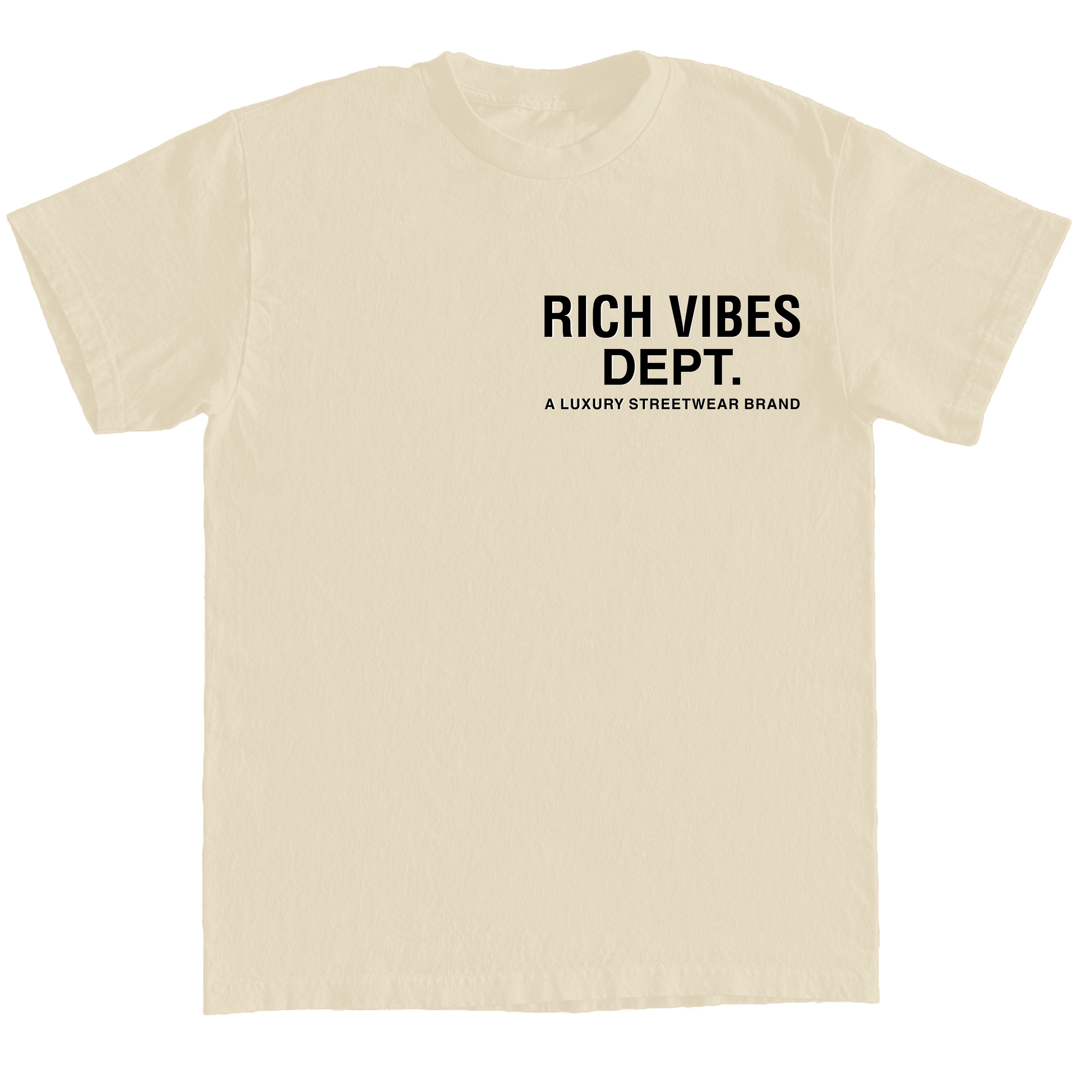 CREAM RICH VIBES DEPT. T-SHIRT🍦 - Rich Vibes Apparel