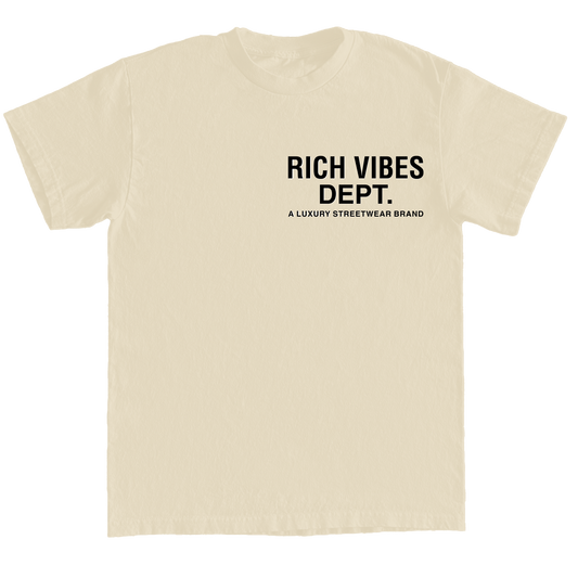 CREAM RICH VIBES DEPT. T-SHIRT🍦 - Rich Vibes Apparel