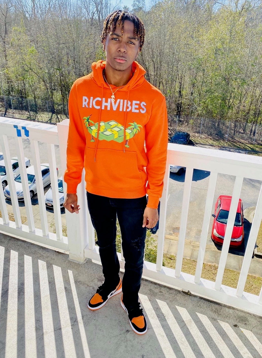 ORANGE' Rich Vibes Hoodie 🔥 - Rich Vibes Apparel